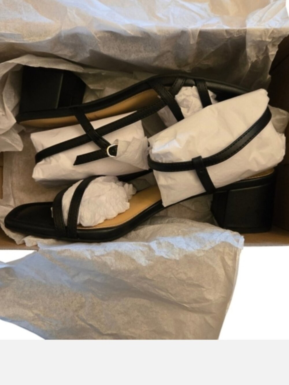 Black Sandals Low Heel Chunky Lauren Conrad 8.5 NEW 💜 RET $55- - Picture 10 of 16